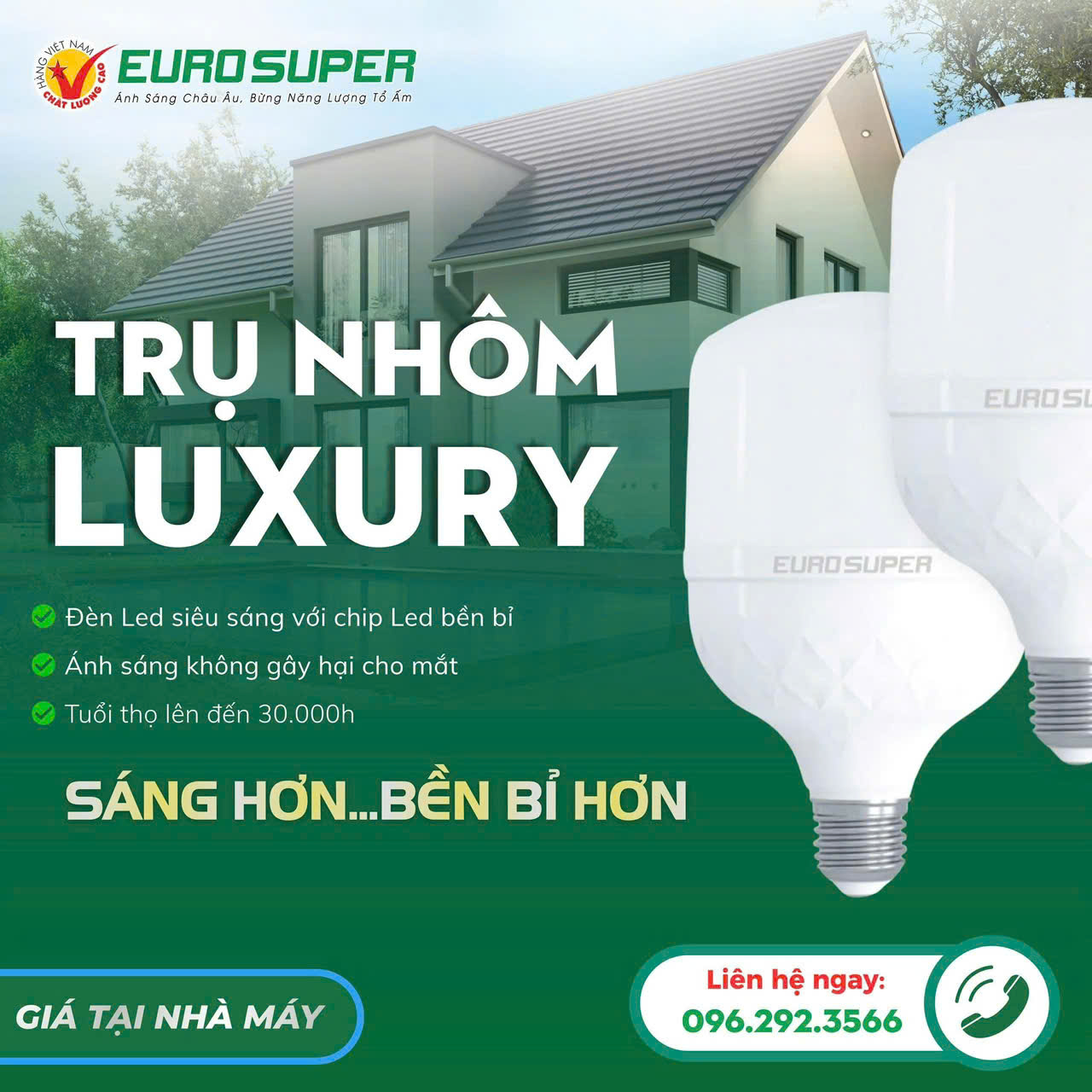 Đèn trụ nhôm luxury